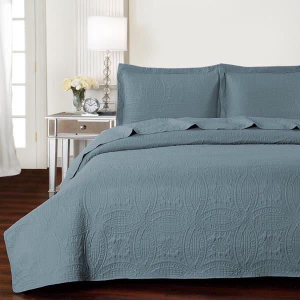 Blue Coverlet King Er Than Retail, How Big Is A California King Bedspread
