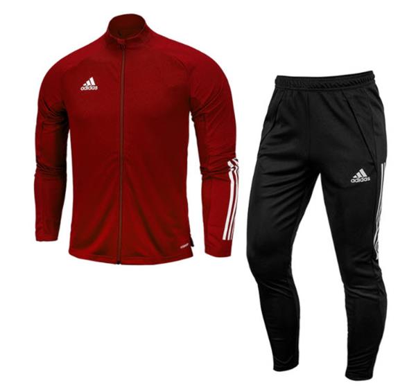 Adidas Men Condivo 20 Training Suit Set Red Soccer Jacket Pant FS7111 ...