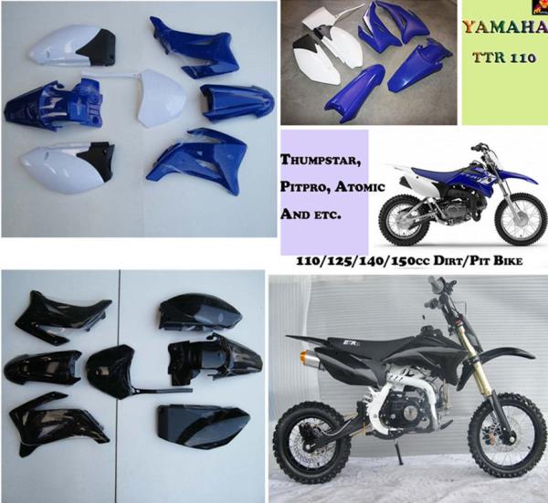 Motorcycle Plastic Fender Faring Body Cover Dirt Bike Yamaha TTR110  Blue