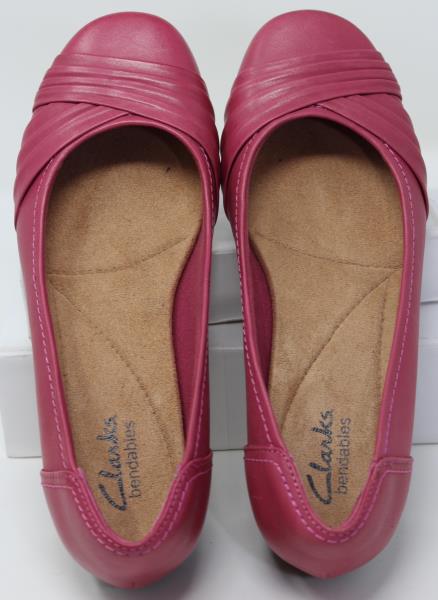 Pink Fuchsia Leather Ballet Flats Slip 