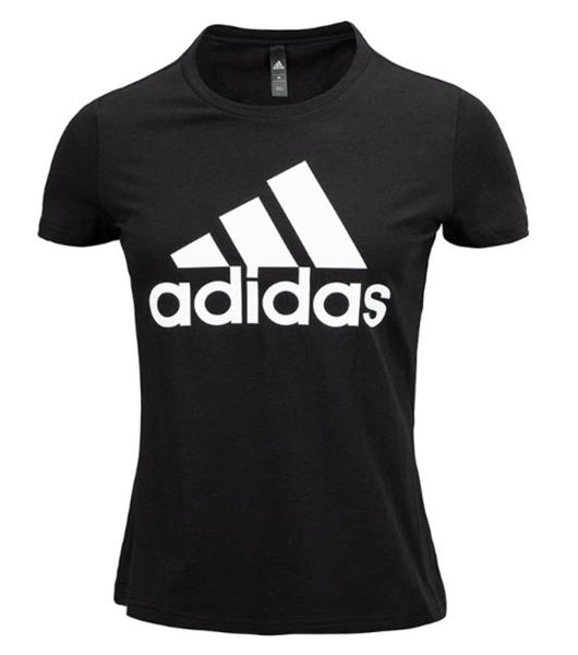 Adidas Women BOS Cotton S/S T-Shirts Black Running Casual GYM Tee ...