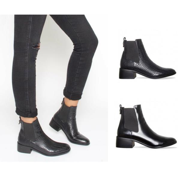 ladies black chelsea ankle boots