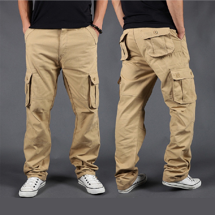 Mens NEW Lightweight Cargo Pants Relaxed Fit Outdoor 6 Pockets Sizes 30 ...