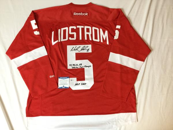nicklas lidstrom signed jersey