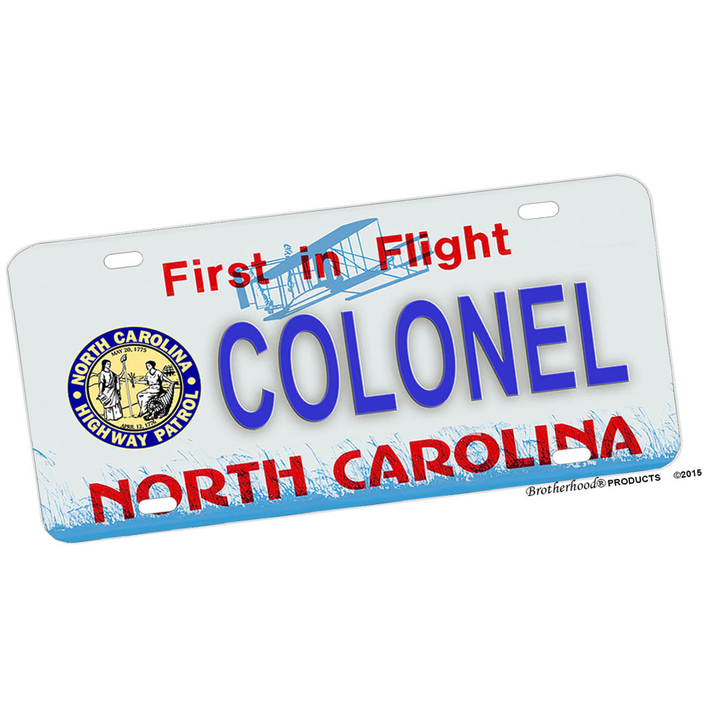 North Carolina NOVELTY Aluminum License Plate Law Enforcement POLICE 