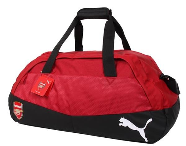 puma red and black polyester gym bag
