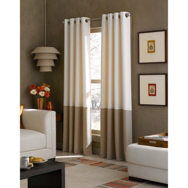 120 inch white lined curtains